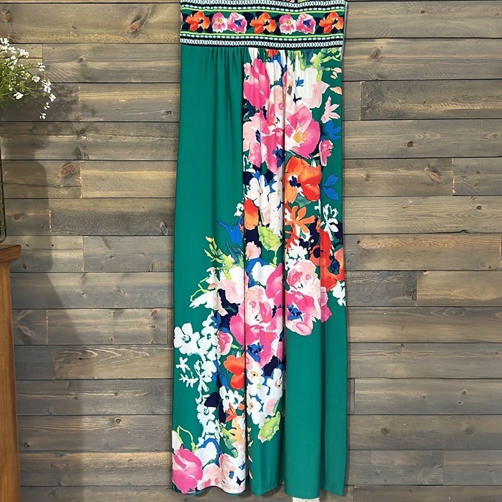 New London Times V-Neck Sleeveless Floral Maxi Dress Women’s Size 6 - Picture 8 of 14
